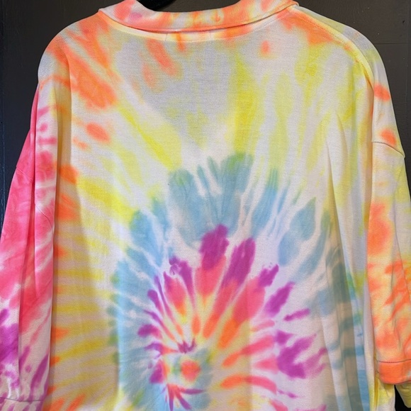 Cotton Polo, 1 of a kind ready for Dead Shows! Bright rye dye colors! - Picture 8 of 11